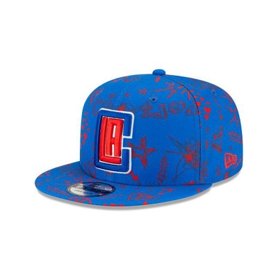 Blue Los Angeles Clippers Hat - New Era NBA Doodle 9FIFTY Snapback Caps USA3947810